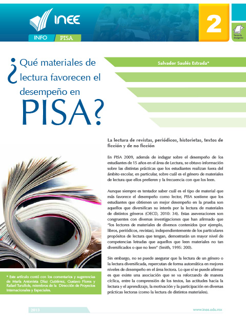 ¿Qué materiales de lectura favorecen el desempeño en PISA?
