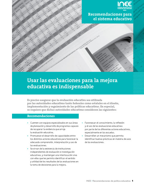 Usar las evaluaciones para la mejora educativa es indispensable