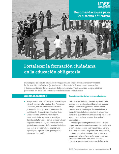 Fortalecer la formación ciudadana en la educación obligatoria