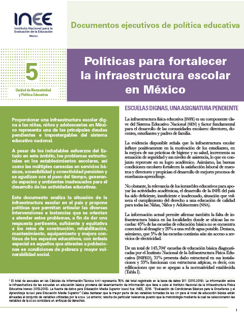 Políticas para fortalecer la infraestructura escolar en México